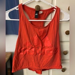 Women’s Adidas cropped racer-back tank